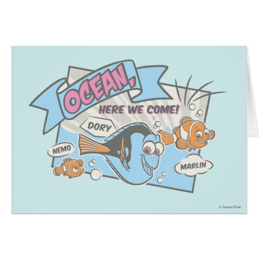 Nemo, Dory & Marlin | Ocean Here we Come Cards (Front Horizontal)