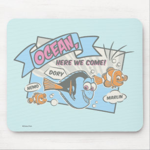 Nemo, Dory & Marlin Ocean Here we Come Mouse Pad