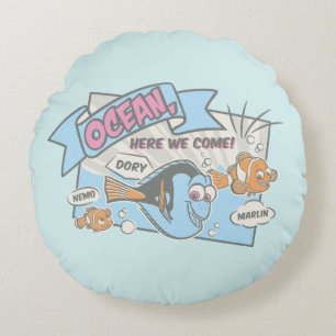 Nemo, Dory & Marlin   Ocean Here we Come Round Pillow