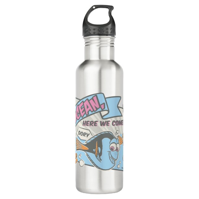 Nemo, Dory & Marlin | Ocean Here we Come Stainless Steel Water Bottle (Front)