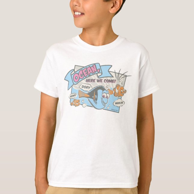 Nemo, Dory & Marlin | Ocean Here we Come T-Shirt (Front)