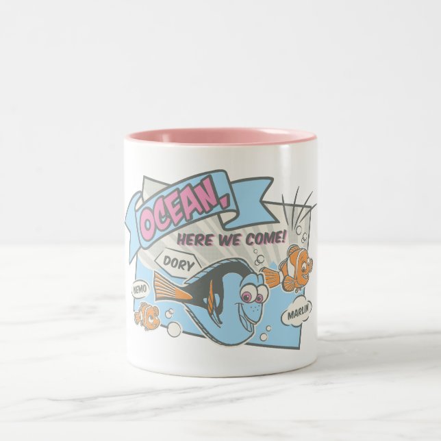 Nemo, Dory & Marlin | Ocean Here we Come Two-Tone Coffee Mug (Center)