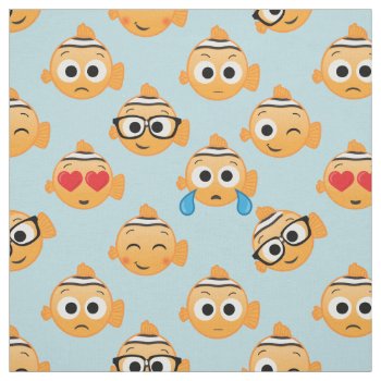 Nemo Emoji Pattern Fabric by FindingDory at Zazzle