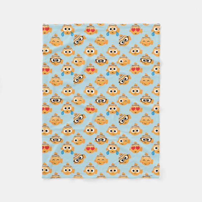 Nemo Emoji Pattern Fleece Blanket (Front)