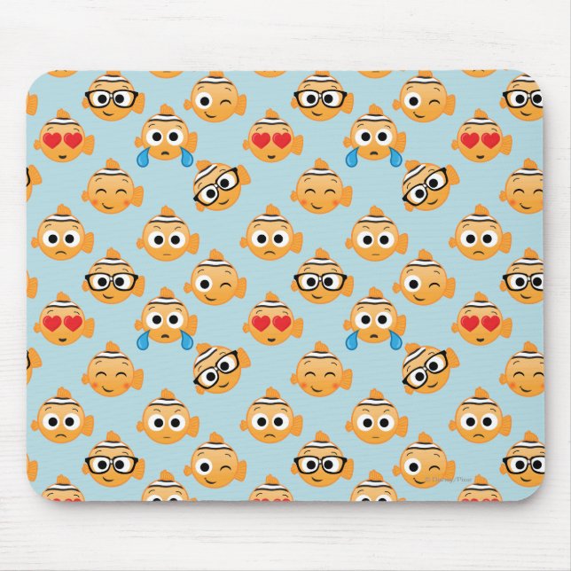 Nemo Emoji Pattern Mouse Pad (Front)