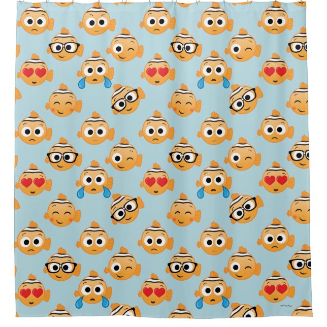 Nemo Emoji Pattern Shower Curtain (Front)