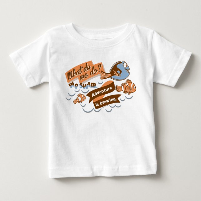 Nemo, Marlin & Dory | Adventure is Brewing Baby T-Shirt (Front)