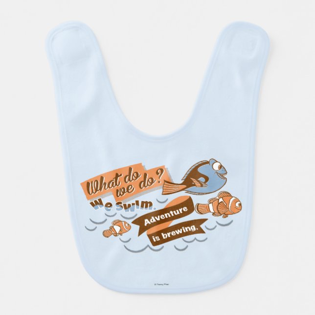 Nemo, Marlin & Dory | Adventure is Brewing Bib (Front)