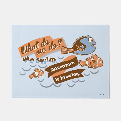 Nemo Marlin  Dory  Adventure is Brewing Doormat