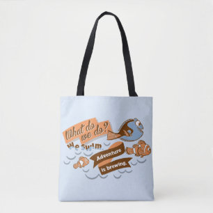 Nemo, Marlin & Dory   Adventure is Brewing Tote Bag