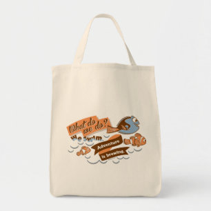 Nemo, Marlin & Dory   Adventure is Brewing Tote Bag