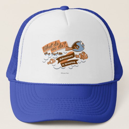 Nemo Marlin  Dory  Adventure is Brewing Trucker Hat