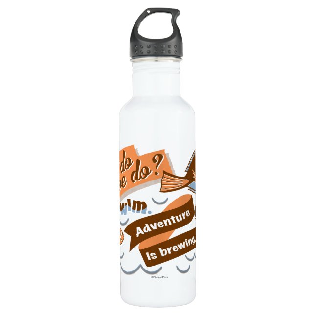 Nemo, Marlin & Dory | Adventure is Brewing Water Bottle (Front)