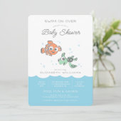Nemo & Squirt Baby Shower Invitation (Standing Front)