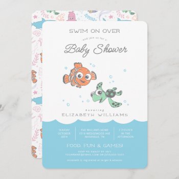 Nemo & Squirt Baby Shower Invitation by FindingDory at Zazzle