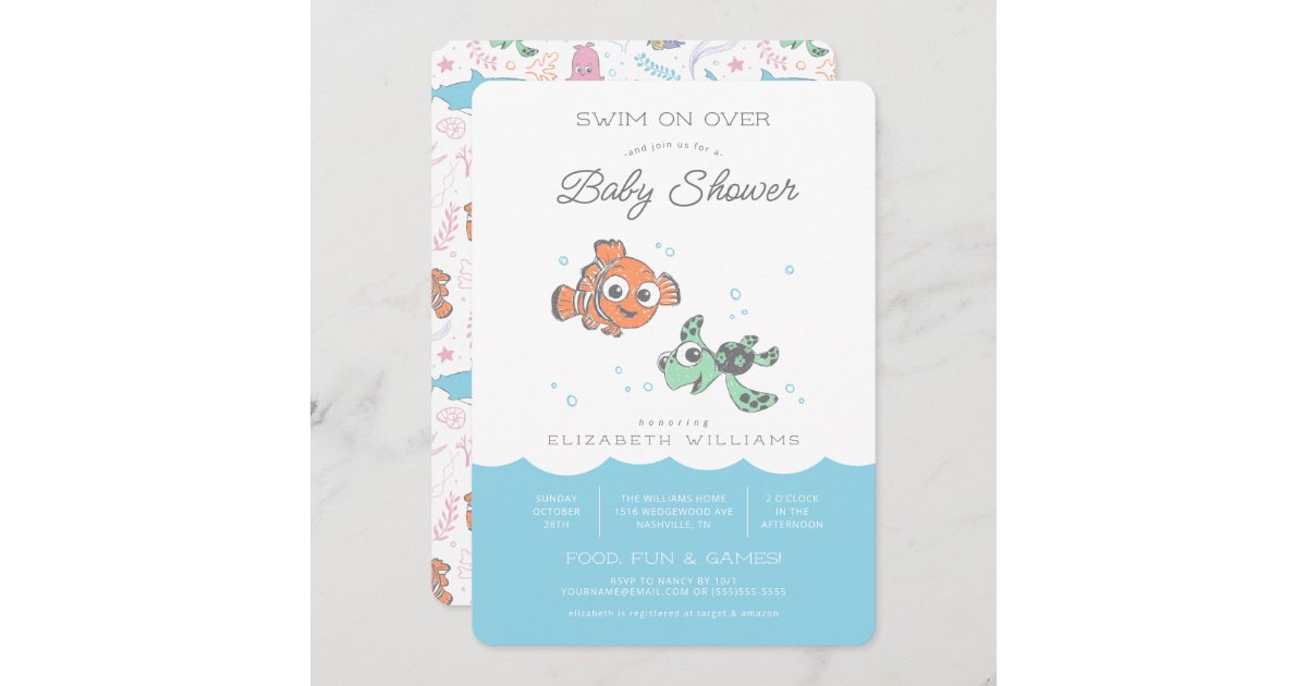 Finding Nemo Baby Shower Invitation I Baby Shower Invite I Personalized And  Digital Download Invitation I Printable And Evite I JPG