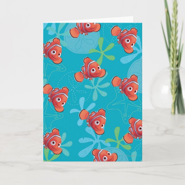 Nemo Teal Pattern Card (Front)