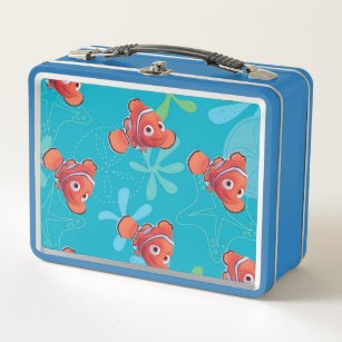 Nemo Teal Pattern Metal Lunch Box