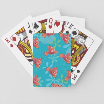 Nemo Teal Pattern Playing Cards by FindingDory at Zazzle