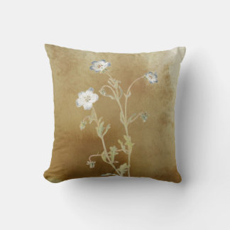Nemophila Flowers Throw Pillow