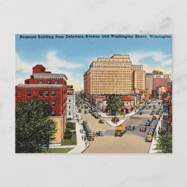 Nemours Building From Delaware, Wilmington Postcard (Front)