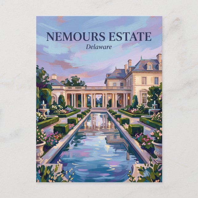 Nemours Estate Gardens USA Postcard (Front)