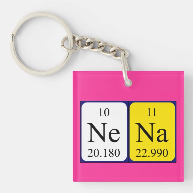 Nena periodic table name keyring (Front)