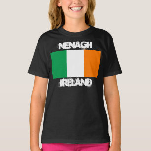 Nenagh, Ireland with Irish flag Kids T-Shirt