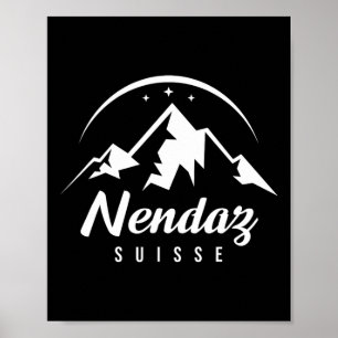 Nendaz Switzerland Ski Resort Skiing Snowboarding Poster