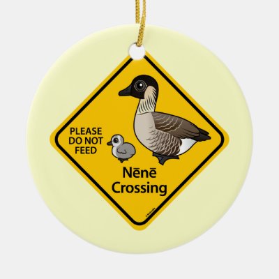 Nene Crossing Ceramic Ornament