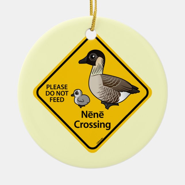 Nene Crossing Ceramic Ornament (Front)