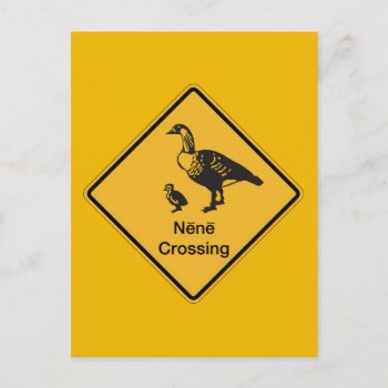 Nene Crossing  Traffic Warning Sign  Hawaii  Usa Postcard by worldofsigns at Zazzle