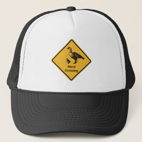 Nene Crossing Traffic Warning Sign Hawaii USA Trucker Hat