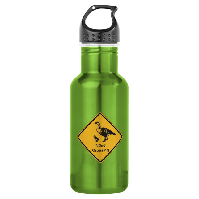 Nene Crossing, Traffic Warning Sign, Hawaii, USA Water Bottle (Front)