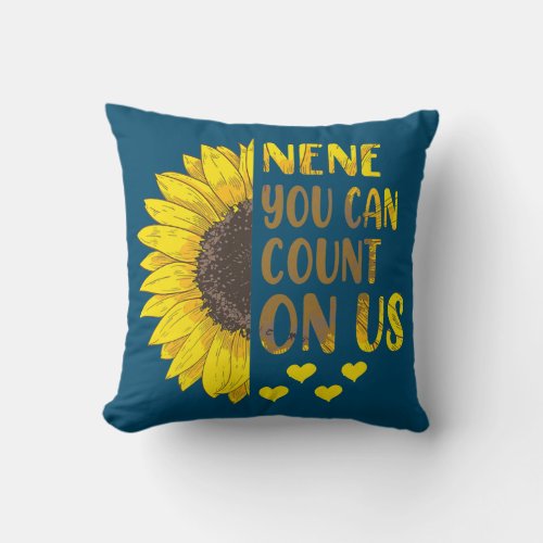 Nene Grandma Count Grandmother Mothers Day  Throw Pillow