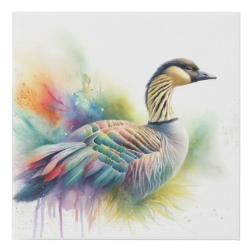 Nene Vibrance AREF762 _ Watercolor Faux Canvas Print