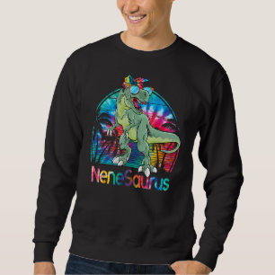 Nenesaurus Rex Dinosaur Tie Dye  Saurus Mother Fam Sweatshirt