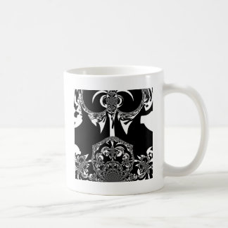 Neo-Baroque Noir Abstract Minimalist Designer Blac Coffee Mug