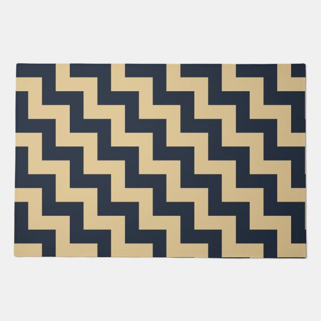 Neo Deco Geometric Triangle Grid Doormat (Front)