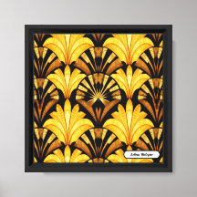 Neo Deco Gold Geometric Abstract Pattern