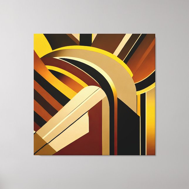 NEO GEO MODERN GEOMETRIC DESIGN CANVAS PRINT (Front)