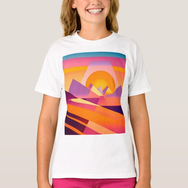 NEO GEO SUNSET LANDSCAPE T-Shirt (Front)
