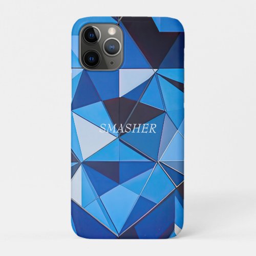 NEO GEO TRIANGLES IN BLUE iPhone 11 PRO CASE