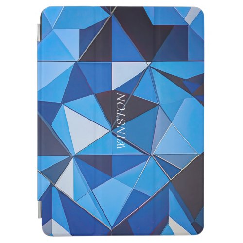NEO GEO TRIANGLES IN BLUE iPad AIR COVER