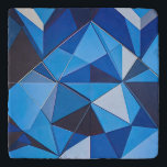 NEO GEO TRIANGLES IN BLUE TRIVET<br><div class="desc">This NEO GEO design is so striking. Any trendy person will love this one!</div>