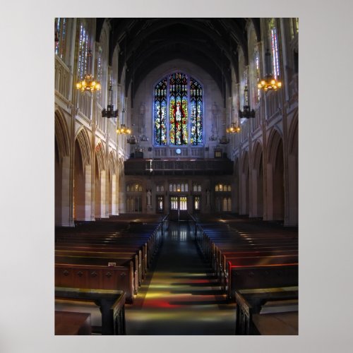 NEO GOTHIC NAVE at ST DOMINICS CATHEDRAL Poster
