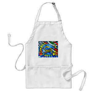 Neo Jap Dragon Tattoo Adult Apron