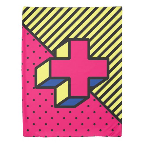 Neo_Memphis Patch _ CrossPlus sign Duvet Cover