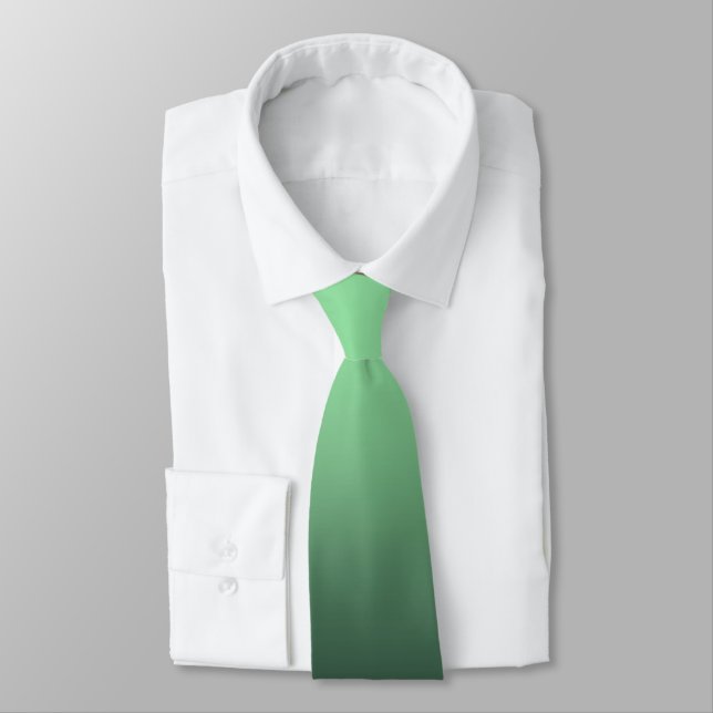 Neo Mint Green and Dark Green Gradient Ombre Neck Tie | Zazzle