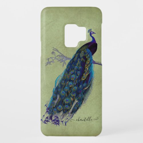 Neo Mint Peacock Feathers Vintage Antique Lace Case_Mate Samsung Galaxy S9 Case